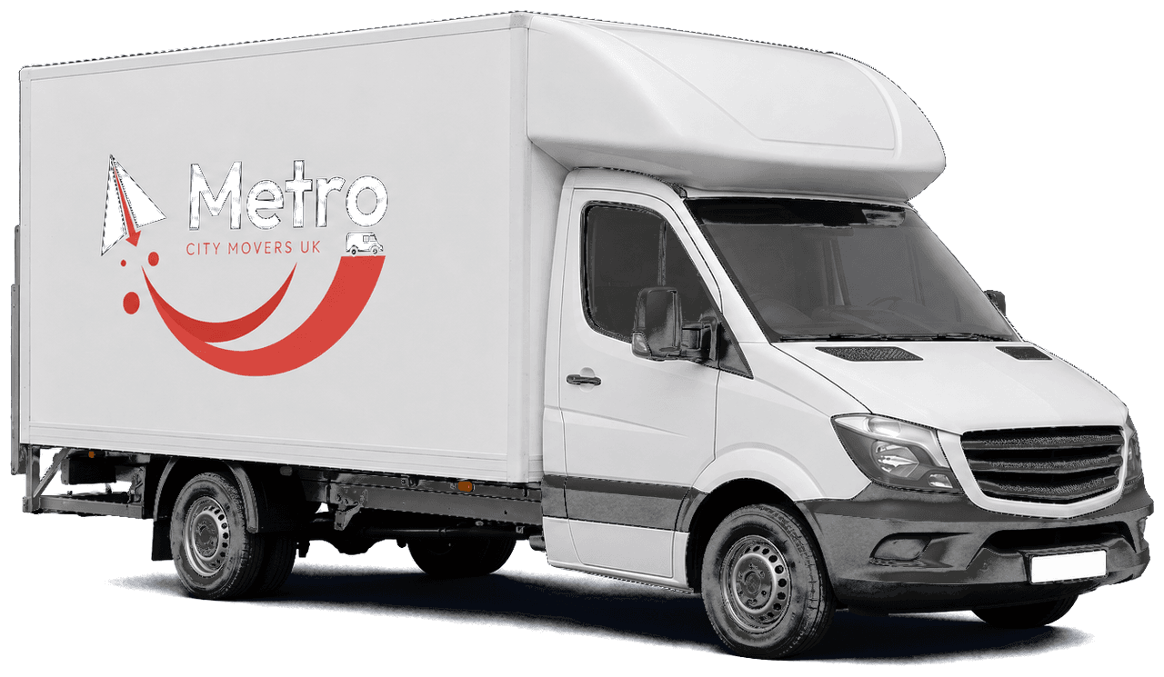 A Luton van in Metro City Moves livery.
